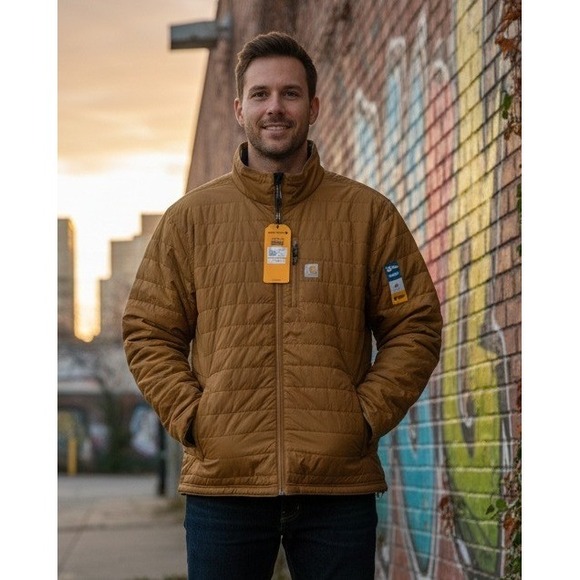 Carhartt Rain Defender Lightweight Insulated Jacket Brown Relaxed Men's 2XLT NWT